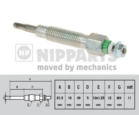 Handler.Part Glow plug NIPPARTS N5711032 1