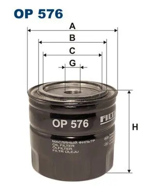 Handler.Part Oil filter FILTRON OP576 1