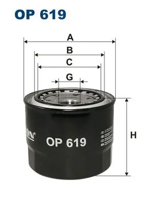 Handler.Part Oil filter FILTRON OP619 1