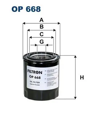 Handler.Part Oil filter FILTRON OP668 1