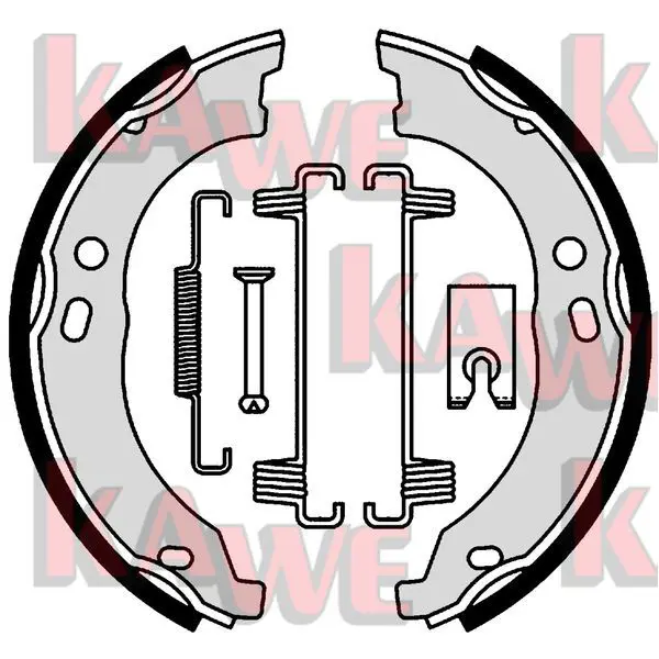 Handler.Part Brake shoe set, parking brake KAWE 01003 1