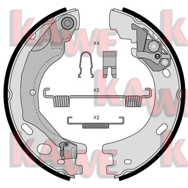 Handler.Part Brake shoe set, parking brake KAWE 01030 1