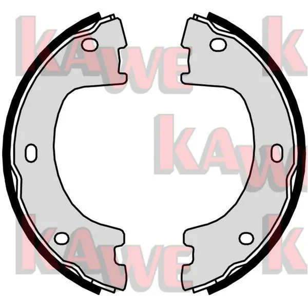 Handler.Part Brake shoe set, parking brake KAWE 01056 1