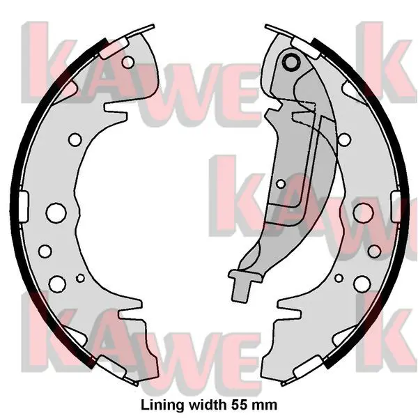 Handler.Part Brake shoe set KAWE 01061 1