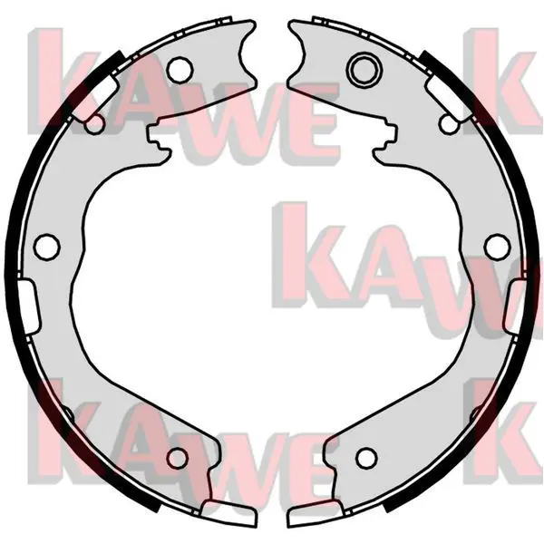 Handler.Part Brake shoe set, parking brake KAWE 01078 1