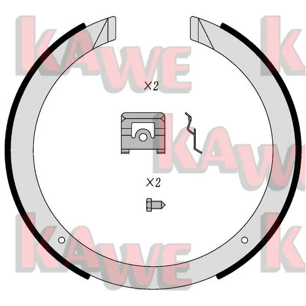 Handler.Part Brake shoe set, parking brake KAWE 01098 1