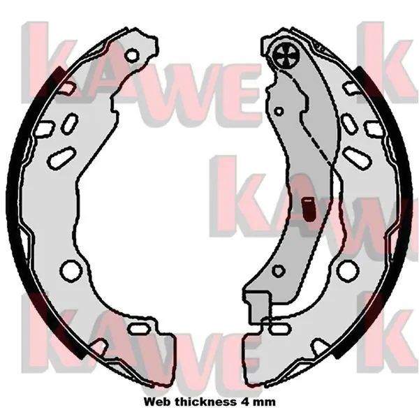 Handler.Part Brake shoe set KAWE 01109 1