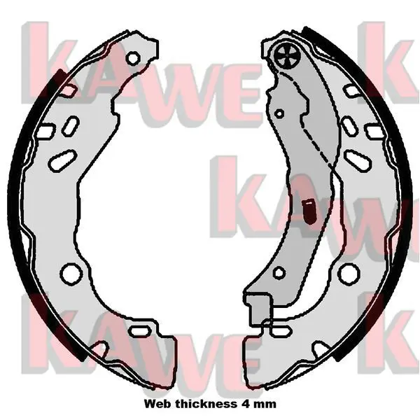 Handler.Part Brake shoe set KAWE 01111 1