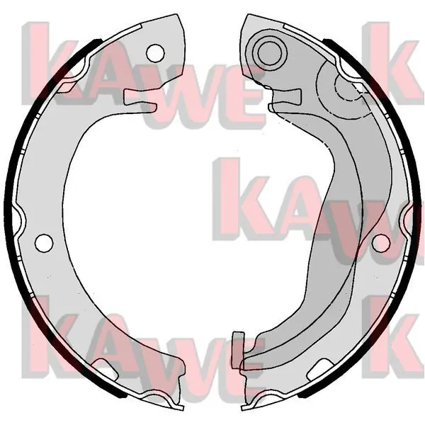 Handler.Part Brake shoe set, parking brake KAWE 01123 1