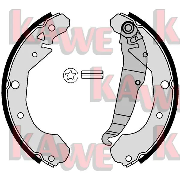 Handler.Part Brake shoe set KAWE 01126 1