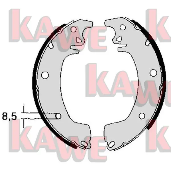 Handler.Part Brake shoe set KAWE 03130 1