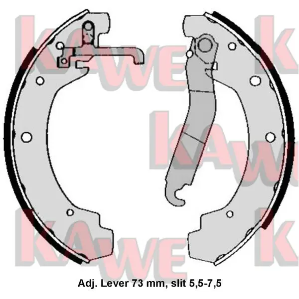 Handler.Part Brake shoe set KAWE 04570 1