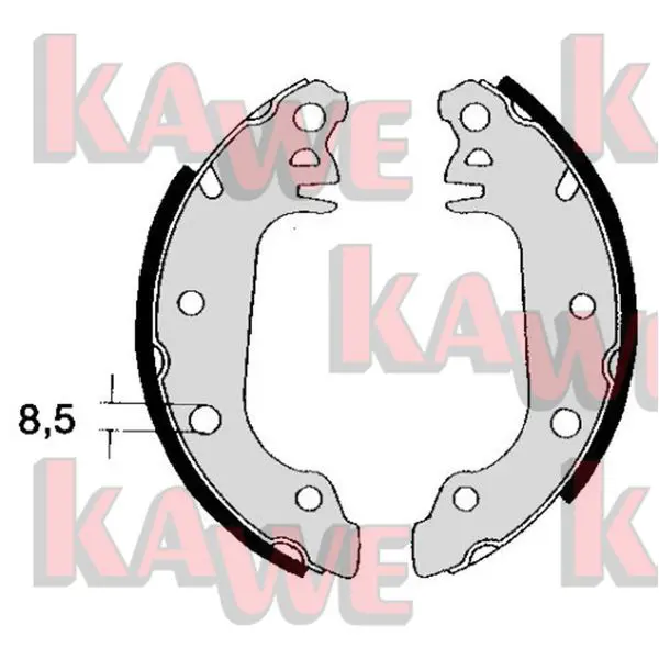 Handler.Part Brake shoe set KAWE 04710 1