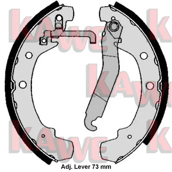 Handler.Part Brake shoe set KAWE 05000 1