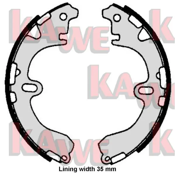 Handler.Part Brake shoe set KAWE 06720 1