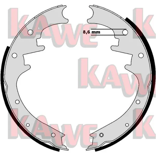 Handler.Part Brake shoe set KAWE 07205 1