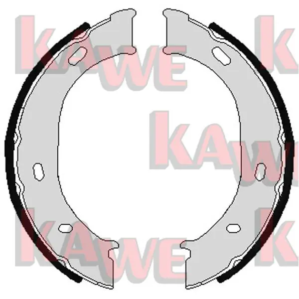 Handler.Part Brake shoe set, parking brake KAWE 07960 1