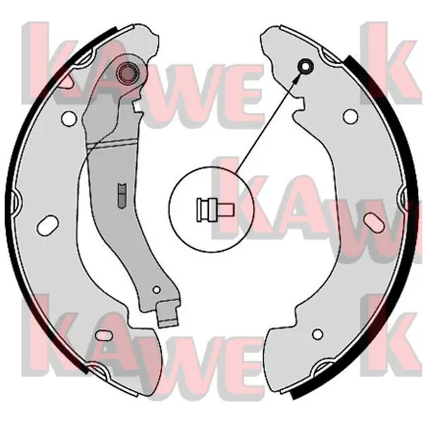 Handler.Part Brake shoe set KAWE 08580 1