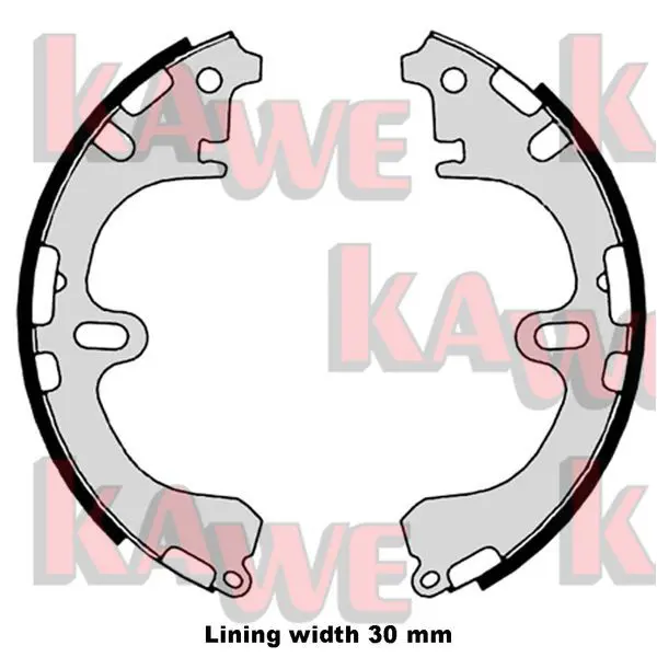 Handler.Part Brake shoe set KAWE 08800 1