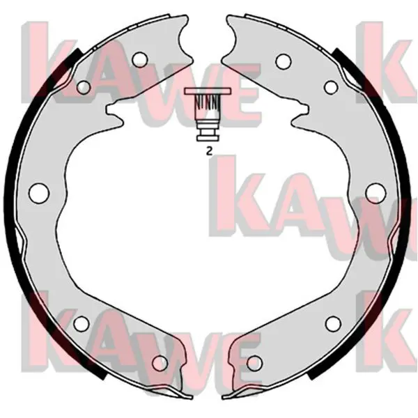 Handler.Part Brake shoe set, parking brake KAWE 08970 1