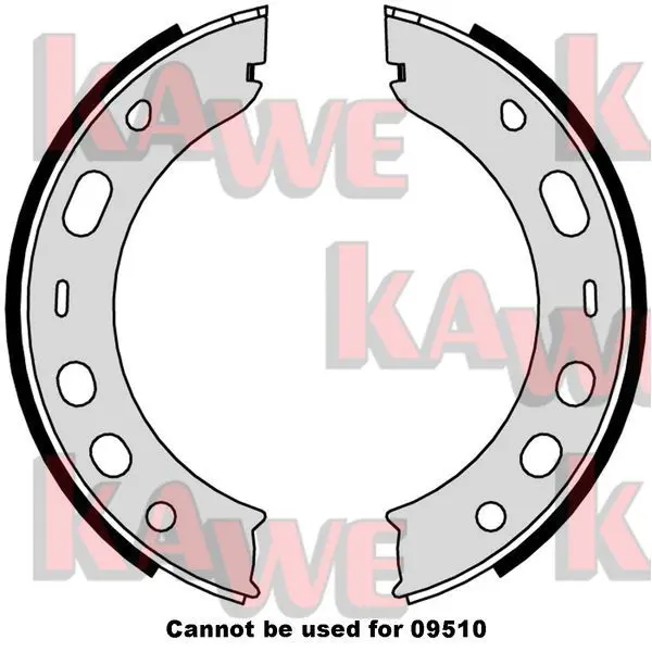 Handler.Part Brake shoe set, parking brake KAWE 09000 1