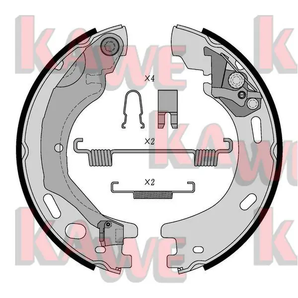 Handler.Part Brake shoe set, parking brake KAWE 09570 1