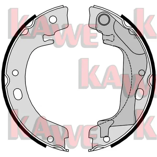 Handler.Part Brake shoe set, parking brake KAWE 09760 1