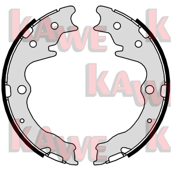 Handler.Part Brake shoe set, parking brake KAWE 09820 1