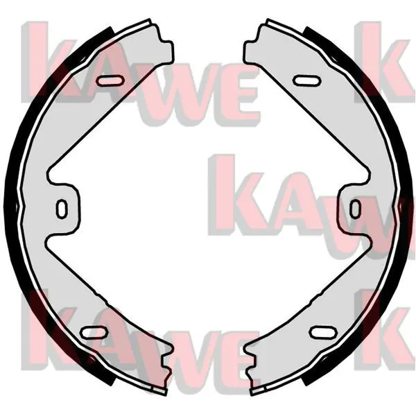 Handler.Part Brake shoe set, parking brake KAWE 09840 1