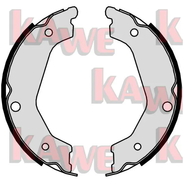 Handler.Part Brake shoe set, parking brake KAWE 09930 1