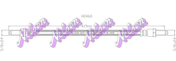 Handler.Part Brake hose KAWE H0460 1