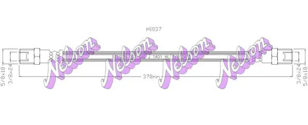 Handler.Part Brake hose KAWE H1037 1