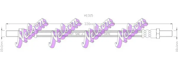 Handler.Part Brake hose KAWE H1315 1