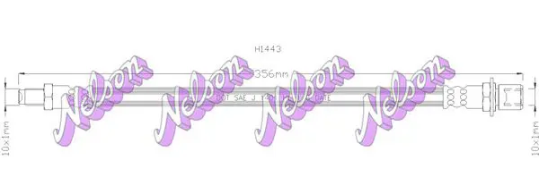 Handler.Part Brake hose KAWE H1443 1