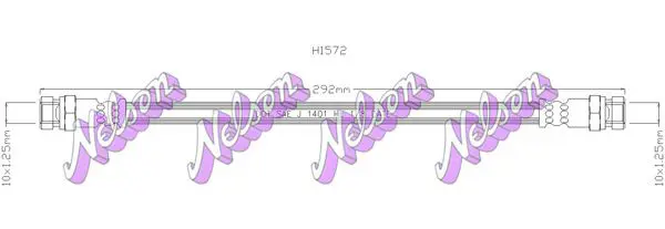 Handler.Part Brake hose KAWE H1572 1