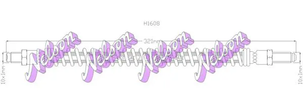 Handler.Part Brake hose KAWE H1608 1