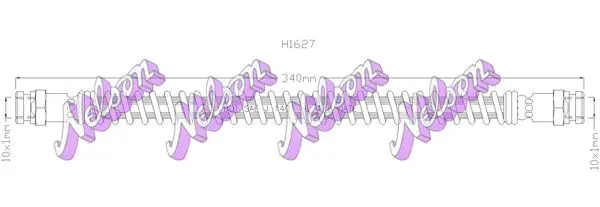 Handler.Part Brake hose KAWE H1627 1