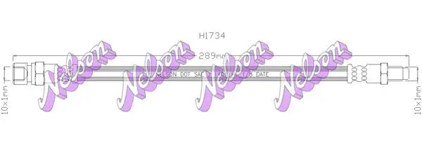 Handler.Part Brake hose KAWE H1734 1