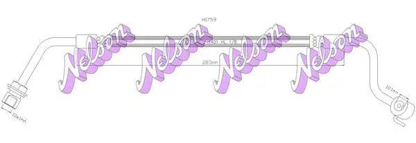 Handler.Part Brake hose KAWE H1759 1