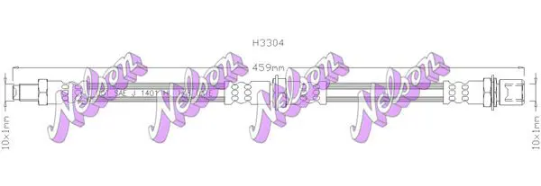 Handler.Part Brake hose KAWE H3304 1