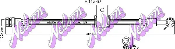 Handler.Part Brake hose KAWE H3454Q 1