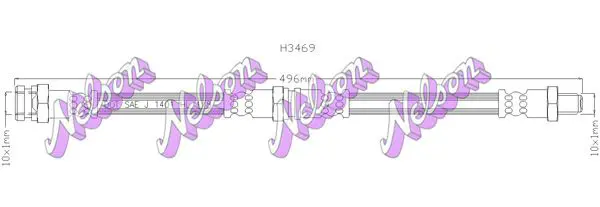 Handler.Part Brake hose KAWE H3469 1