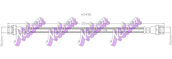 Handler.Part Brake hose KAWE H3495 1