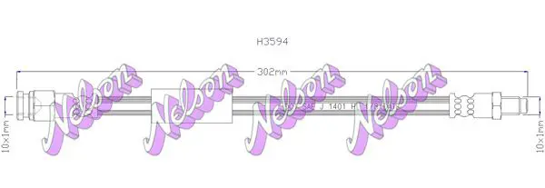 Handler.Part Brake hose KAWE H3594 1