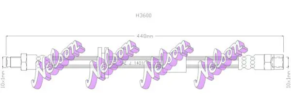 Handler.Part Brake hose KAWE H3600 1