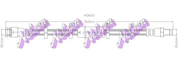 Handler.Part Brake hose KAWE H3603 1