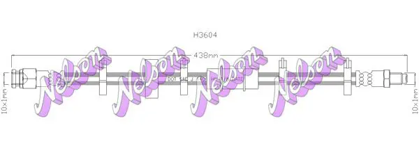 Handler.Part Brake hose KAWE H3604 1