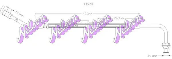 Handler.Part Brake hose KAWE H3628 1