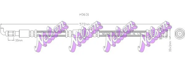 Handler.Part Brake hose KAWE H3631 1