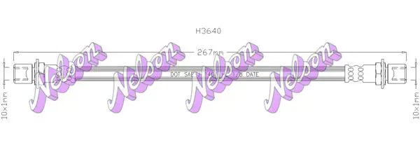 Handler.Part Brake hose KAWE H3640 1